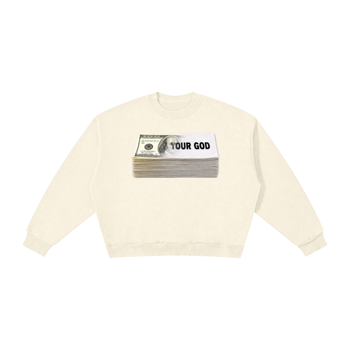 PRINTED MONEY SWEATER