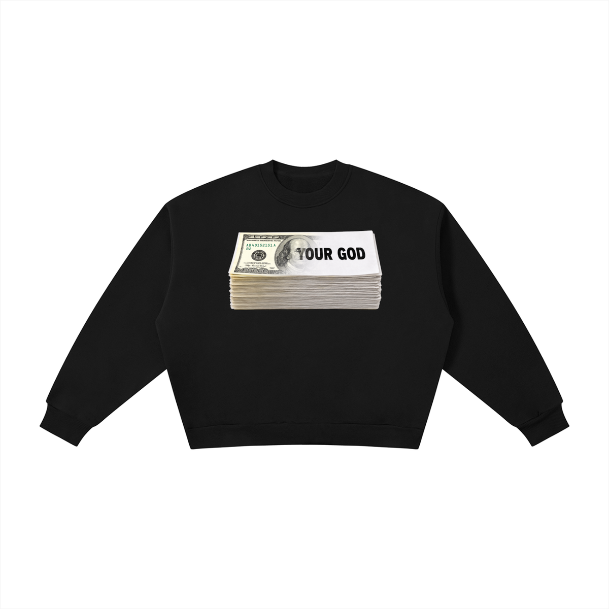 PRINTED MONEY SWEATER